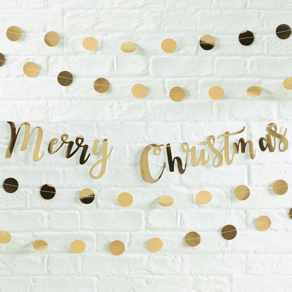 gold-merry-christmas-bunting-card-bunting-decoration-banner|MS-204|Luck and Luck| 1