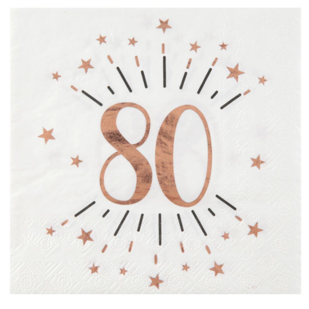 sparkle-rose-gold-age-80-party-pack-plates-napkins-and-cups|LLSPARKLEAGE80PP|Luck and Luck|2