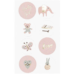 baby-girl-themed-stickers-x-100-baby-shower-new-baby-craft|990017746|Luck and Luck|2