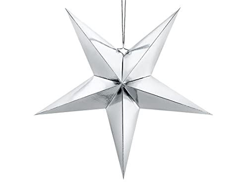 silver-paper-hanging-star-decoration-70cm-christmas-wedding|GWP1-70-018M|Luck and Luck| 1
