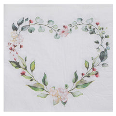 botanical-heart-floral-paper-napkins-x-20|683900000010|Luck and Luck|2