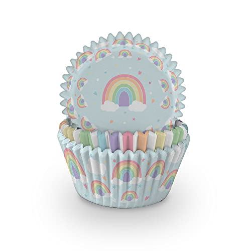 pastel-rainbow-cupcake-baking-cases-x-75|J141|Luck and Luck| 1