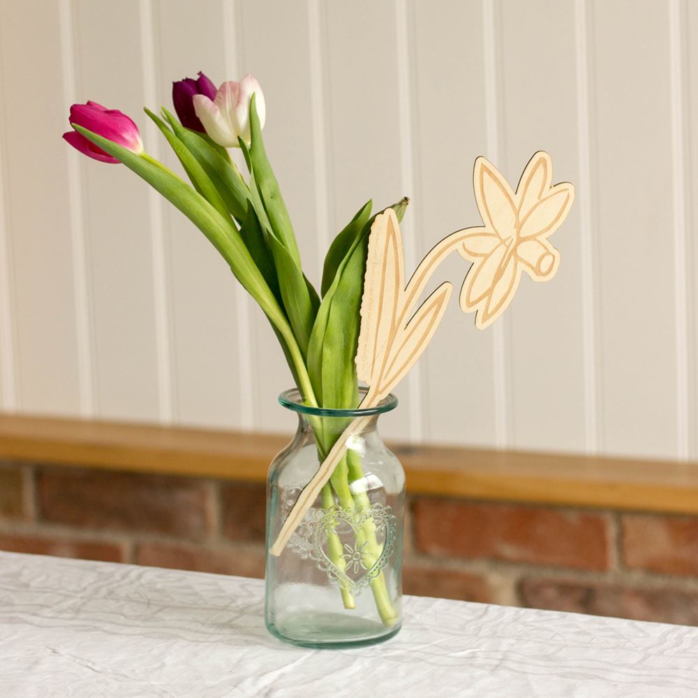 personalised-wooden-daffodil-keepsake-gift-mothers-day-get-well|LLWWDFP|Luck and Luck| 1