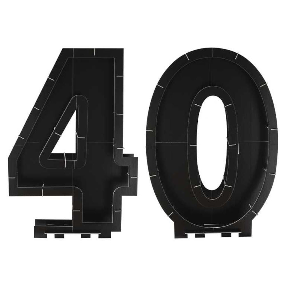 mosaic-balloon-stand-number-40-black-40th-birthday-decor|CN-103|Luck and Luck|2