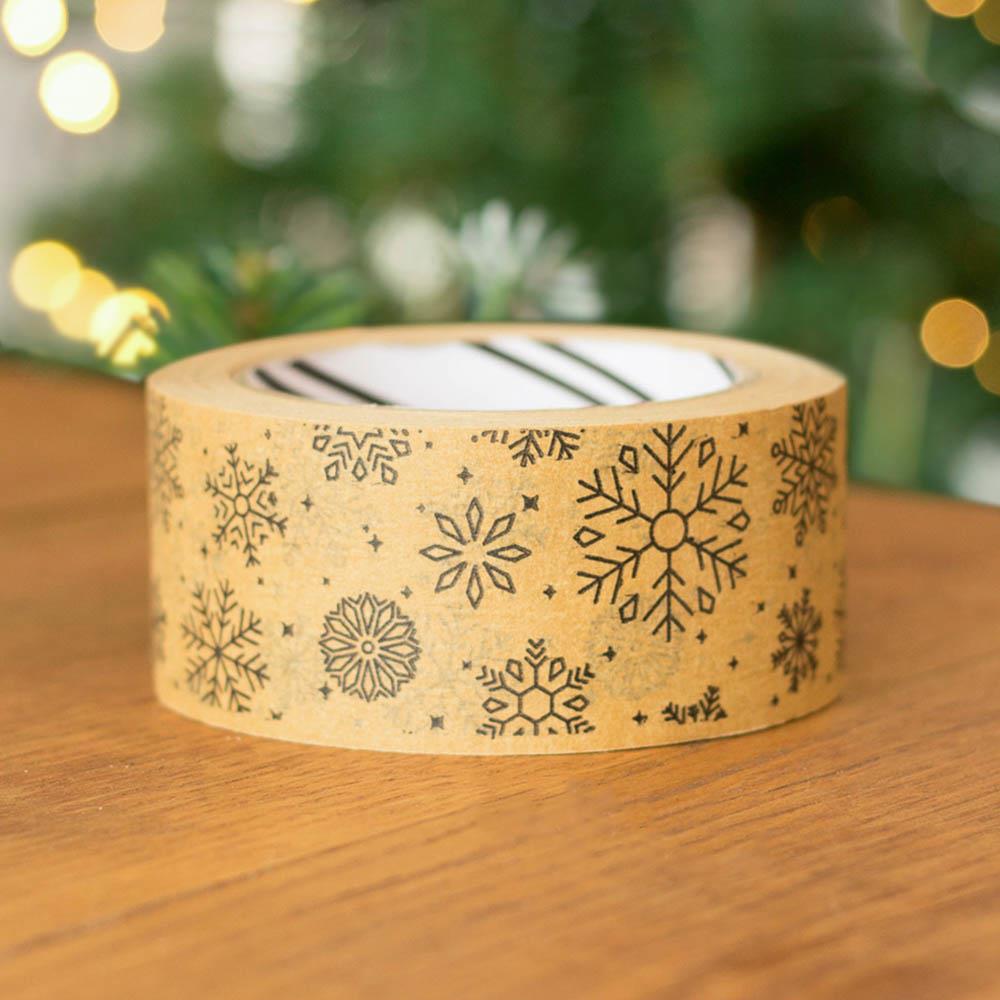 wide-christmas-kraft-gift-wrap-tape-set-of-3-x-50m|LLWIDETAPEX3|Luck and Luck| 5