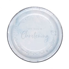 blue-on-your-christening-boy-paper-plates-x-8|J091|Luck and Luck| 1
