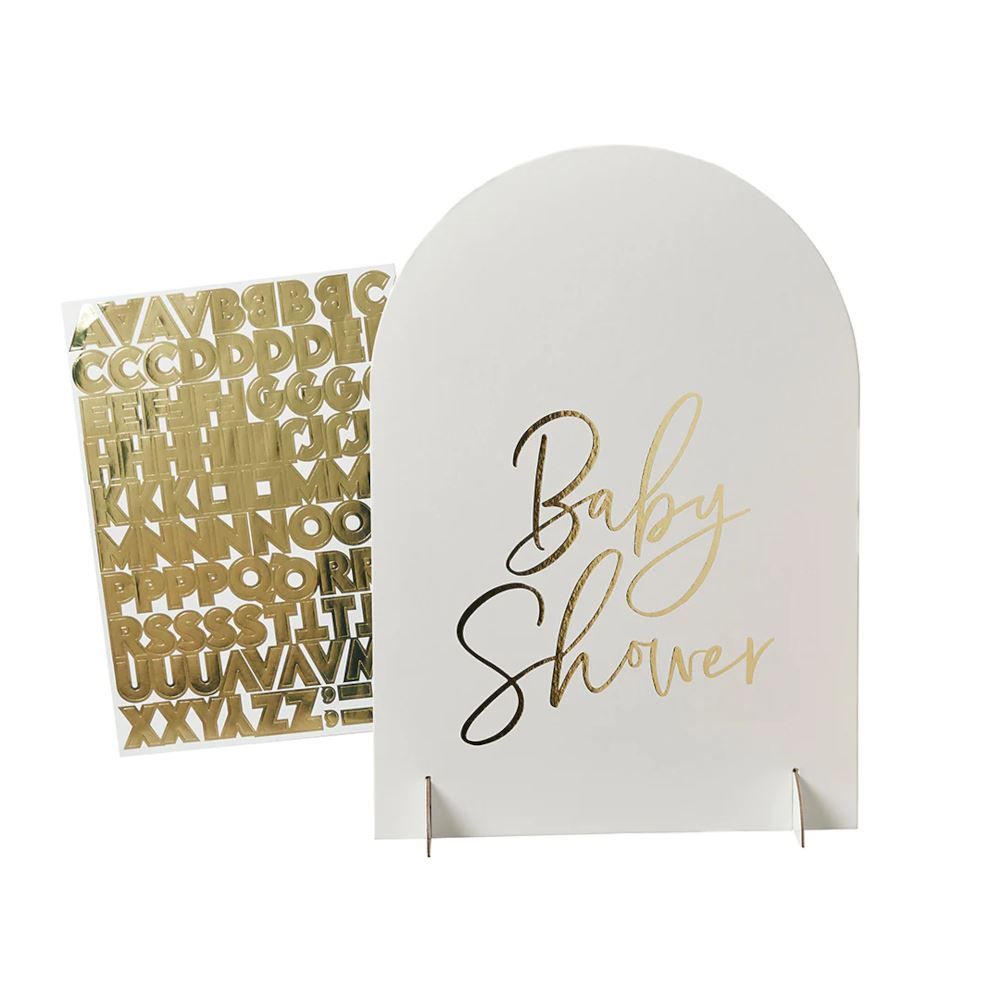customisable-baby-shower-gold-sign-decoration|HBBS224|Luck and Luck|2