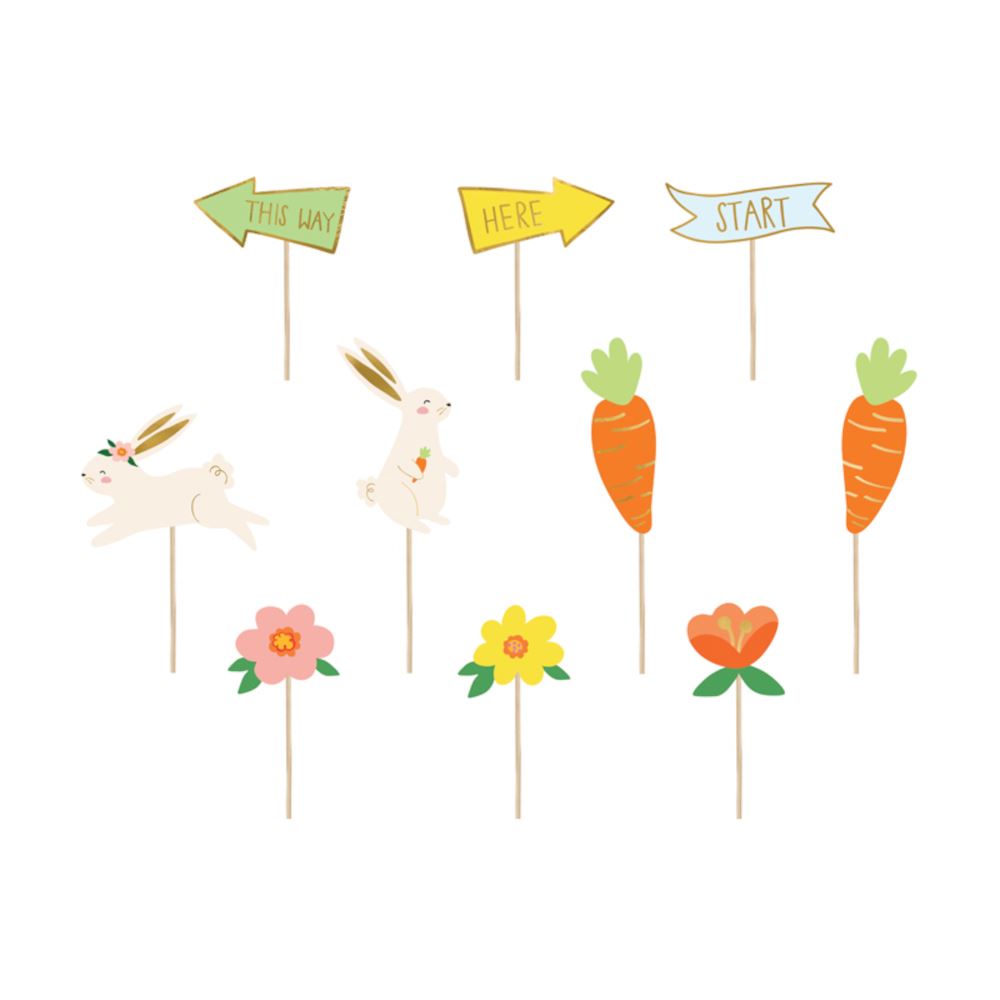 easter-egg-hunt-signs-arrows-carrots-bunnies-20cmsticks|EHK1|Luck and Luck| 3