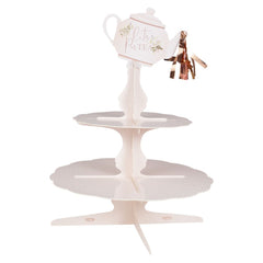 rose-gold-2-tiered-afternoon-tea-cake-stand-lets-partea-alice-tea-party|TEA617|Luck and Luck|2