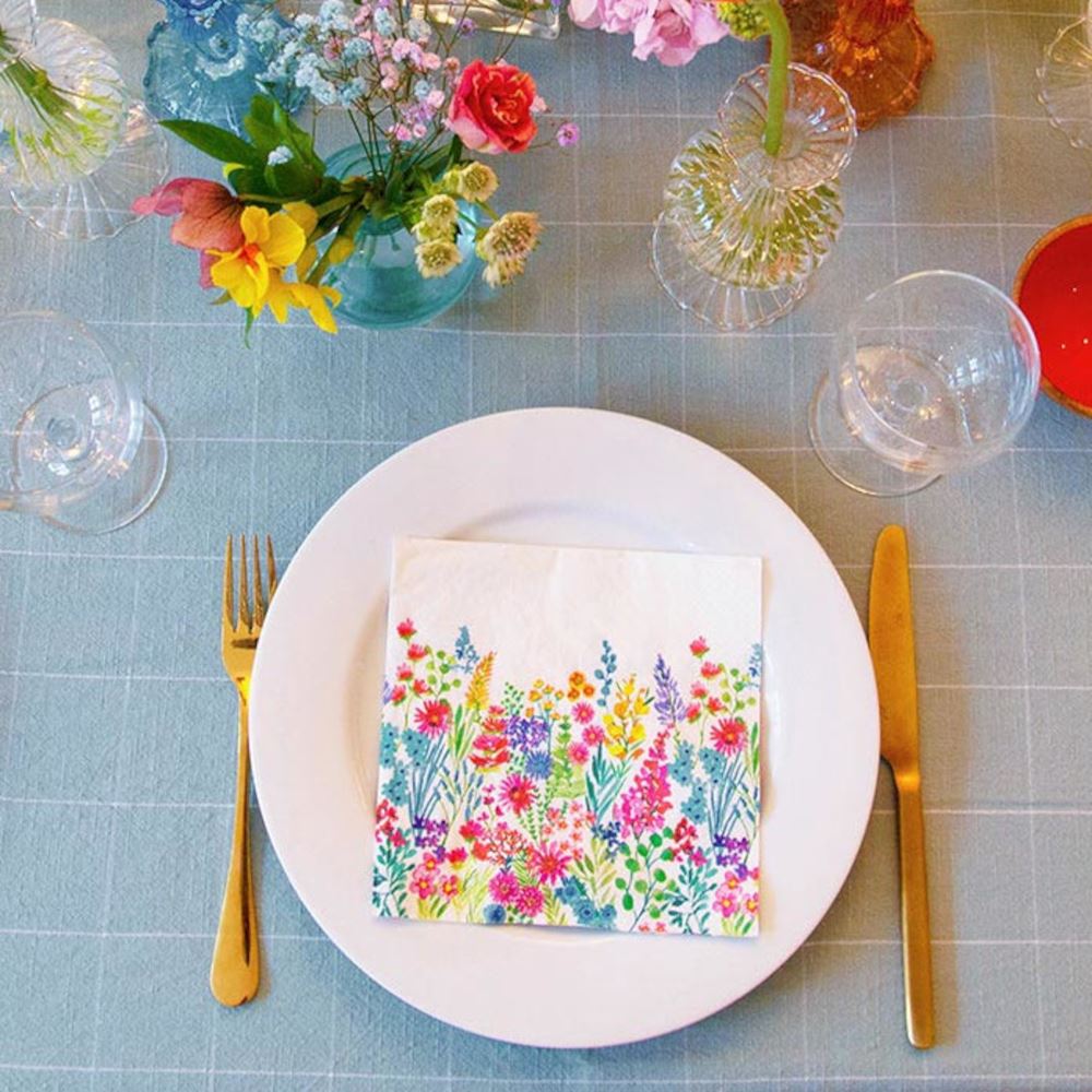 meadow-floral-paper-napkins-x-20-party-tableware|TT-NAP-MEADOW|Luck and Luck| 1