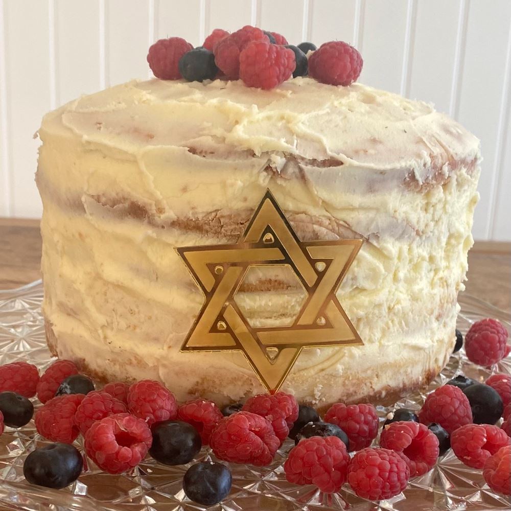star-of-david-cake-charm-acrylic-for-jewish-faith-and-celebrations|LLWWSTOFDACC|Luck and Luck| 1