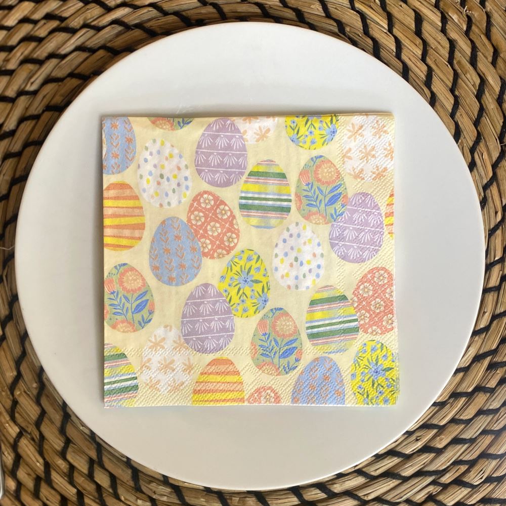 easter-eggs-paper-napkins-small-x-20|C 959360|Luck and Luck| 1