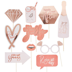 hen-party-blush-pink-rose-gold-photo-booth-props-10-pack|HBSY102|Luck and Luck| 4