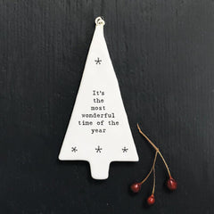 east-of-india-christmas-porcelain-tree-gift-it-s-the-most-wonderful-time-of-the-year|6513|Luck and Luck| 3