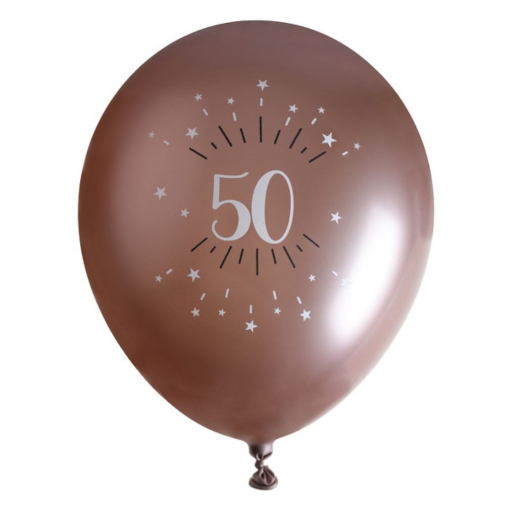 rose-gold-bronze-age-50-balloons-x-6|740100000050|Luck and Luck| 1