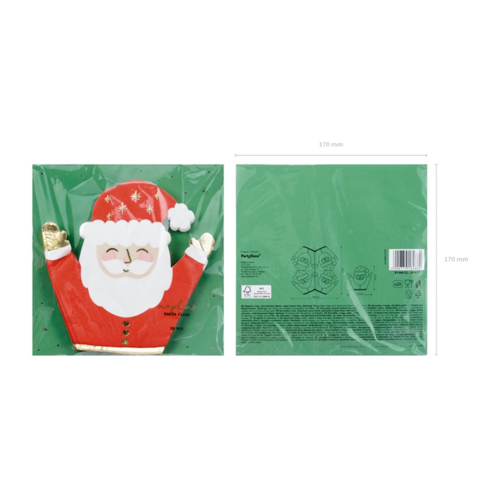 santa-claus-christmas-paper-party-napkins-x-20|SPK17|Luck and Luck| 3