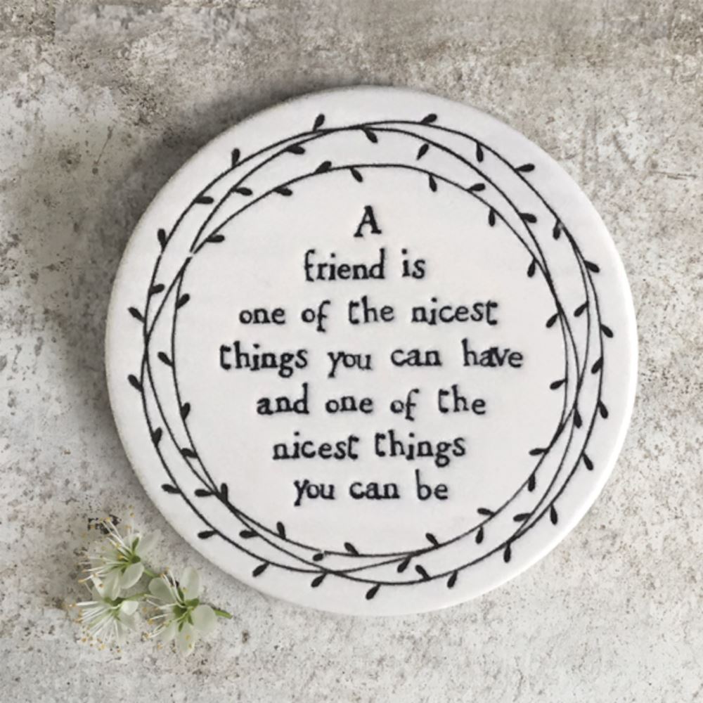 east-of-india-leaf-coaster-a-friend-is-one-of-the-nicest-things-gift|131|Luck and Luck| 1