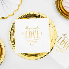 white-and-gold-paper-napkins-all-you-need-is-love-x-20-wedding|SP3375008019|Luck and Luck| 3