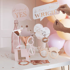 customisable-rose-gold-hen-party-props-x-10-bridal-shower|HN830|Luck and Luck| 1