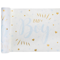 baby-boy-blue-and-gold-table-runner-3m|725100300006|Luck and Luck|2