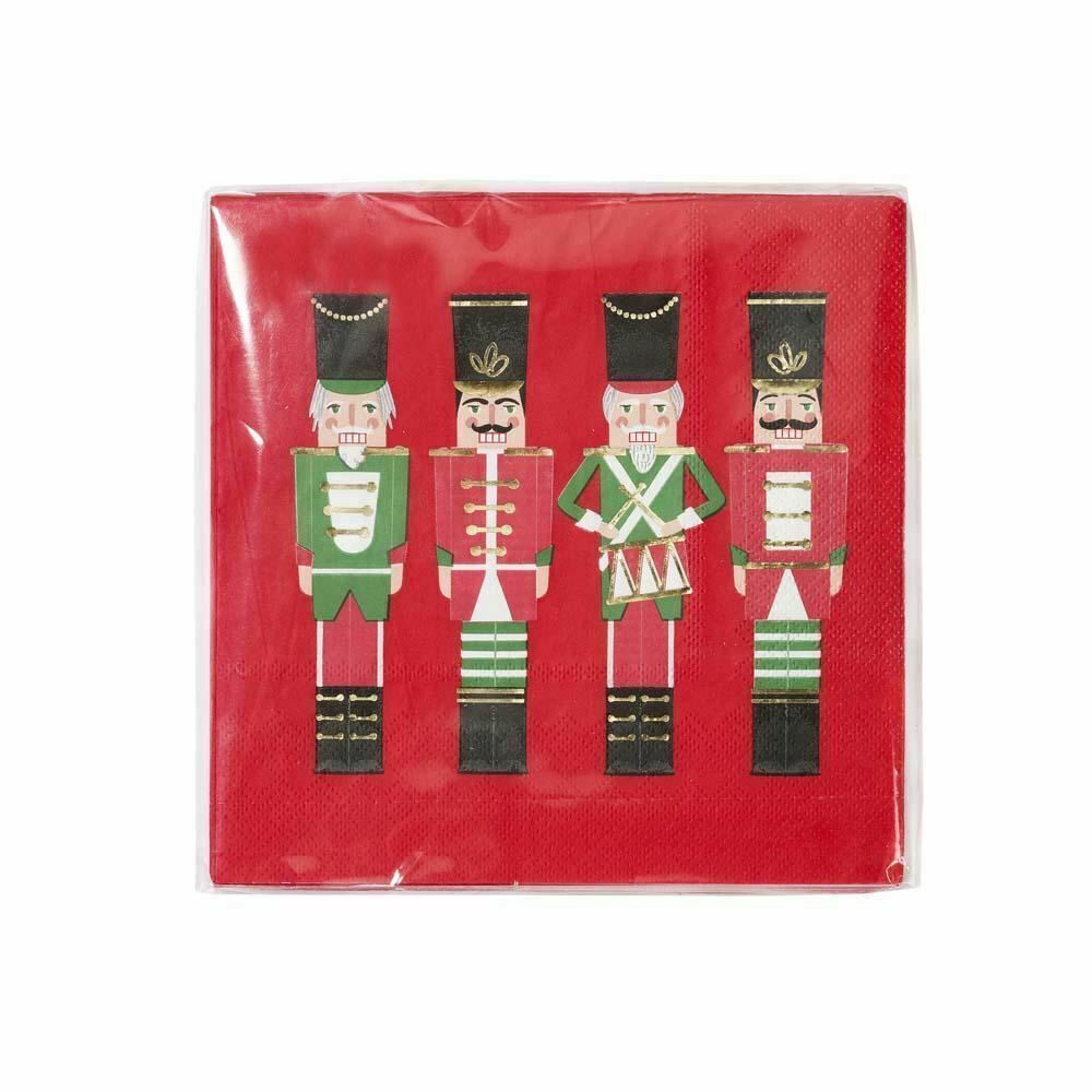 christmas-party-paper-nutcracker-soldier-napkins-red-green-gold-x-16|BC-NUT-NAPKIN|Luck and Luck| 5