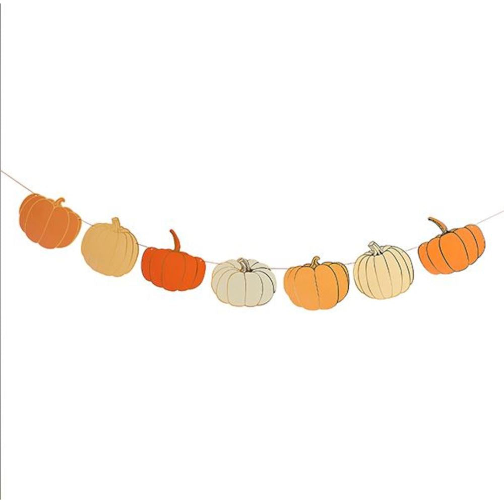 halloween-autumn-pumpkin-gold-foiled-paper-garland-2-5m|HBHH100|Luck and Luck|2