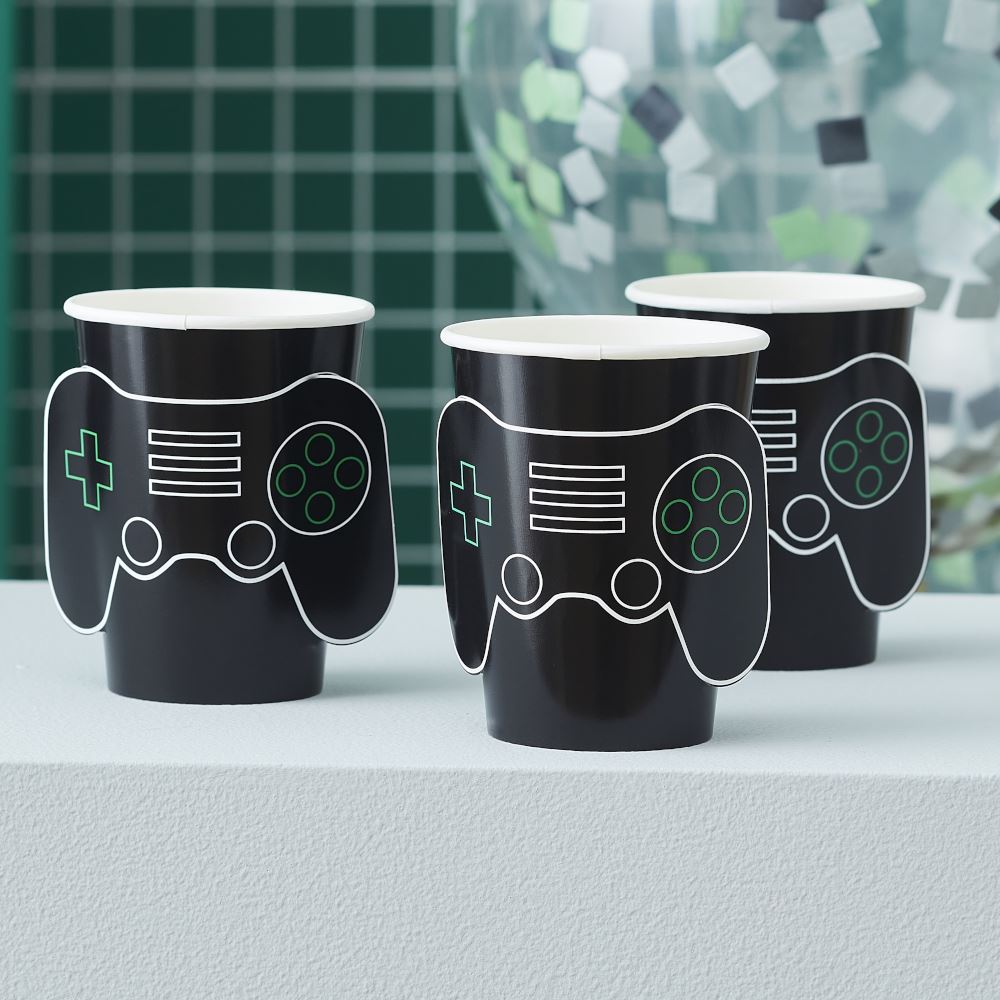 pop-out-gamer-controller-paper-party-cups-x-8|GAME-102|Luck and Luck| 1