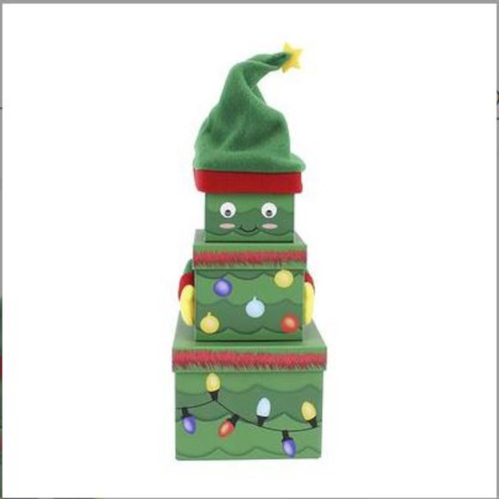 small-christmas-tree-stackable-christmas-boxes-3-pack|X-29481-BXC|Luck and Luck| 4