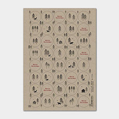 east-of-india-christmas-forest-stickers-brown-kraft-40-sticker-single-sheet-craft|1733K|Luck and Luck| 4