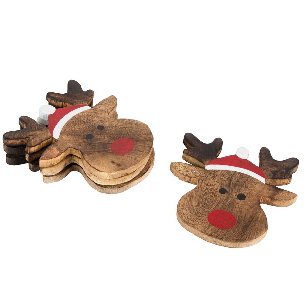 rudolph-the-reindeer-coasters-set-of-4-christmas-home-gift||Luck and Luck| 5