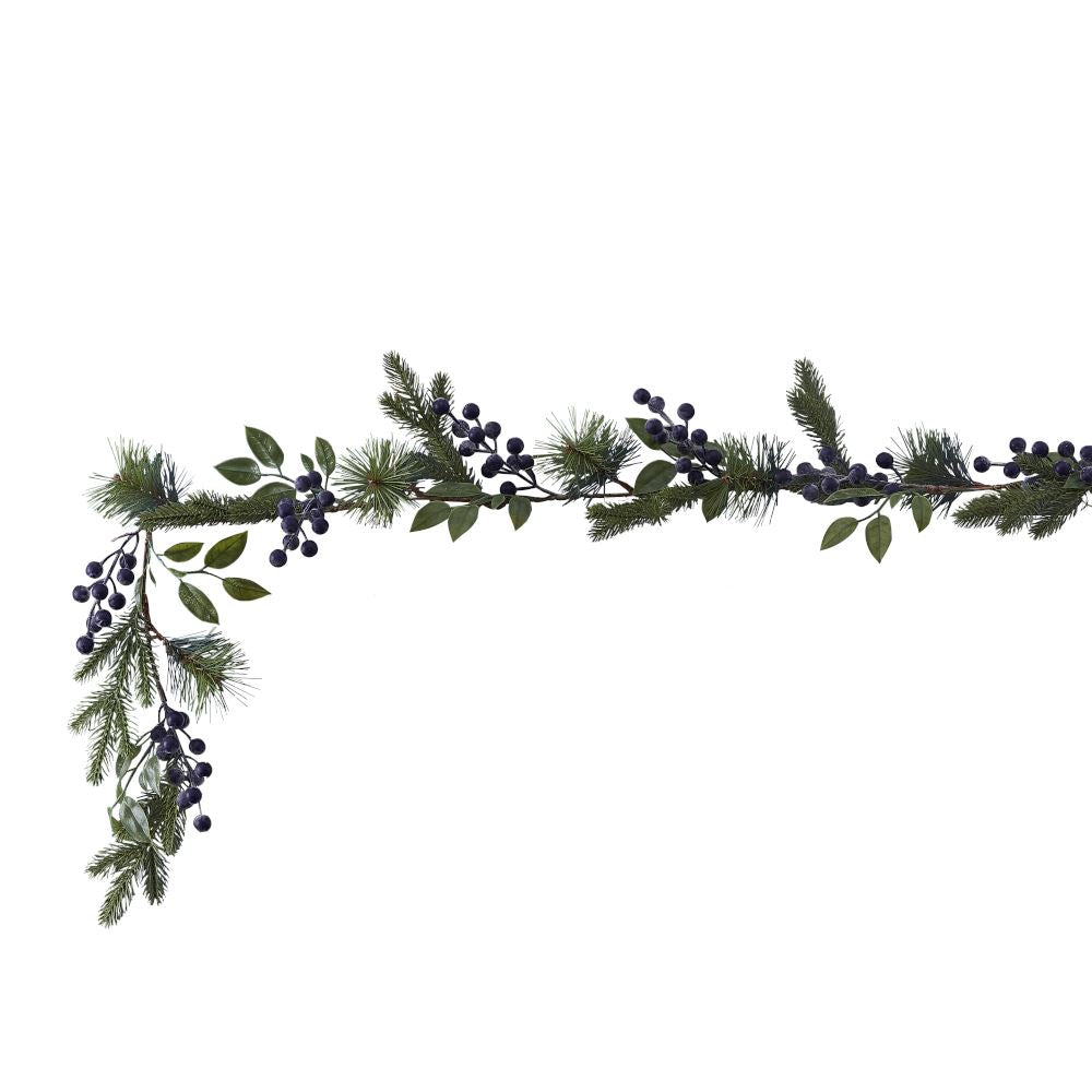 artificial-foliage-garland-with-sloe-berries-1-8m|NAVY-207|Luck and Luck|2