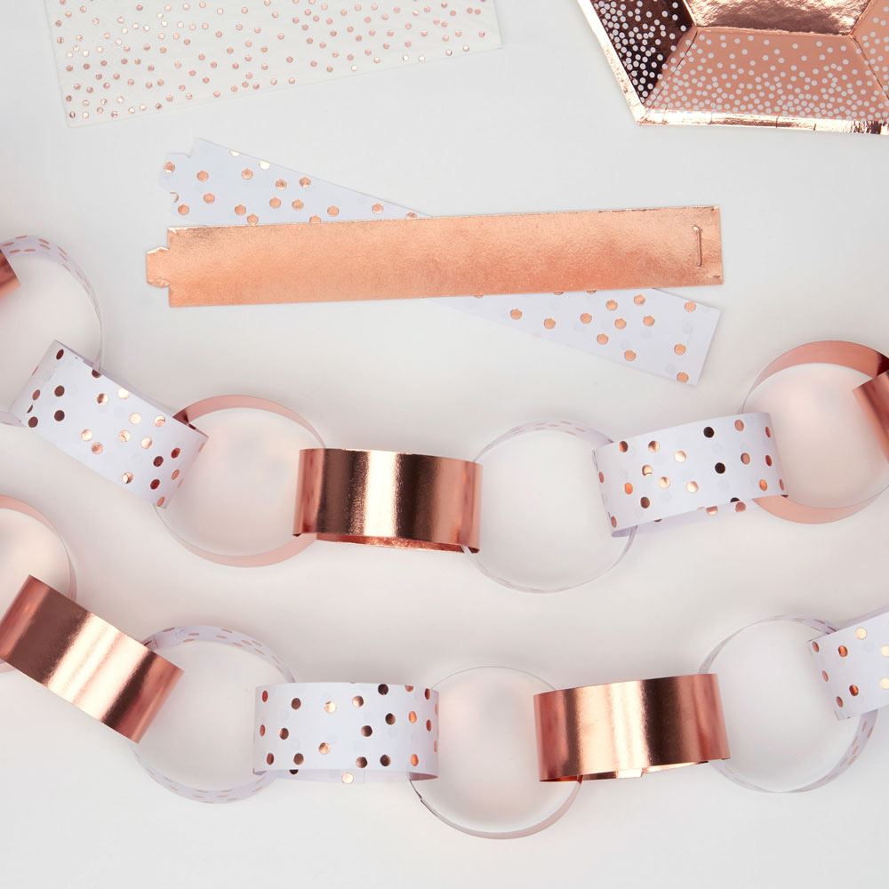 christmas-paper-chains-rose-gold-dotty-design-50-chains-2-designs|777091|Luck and Luck| 1