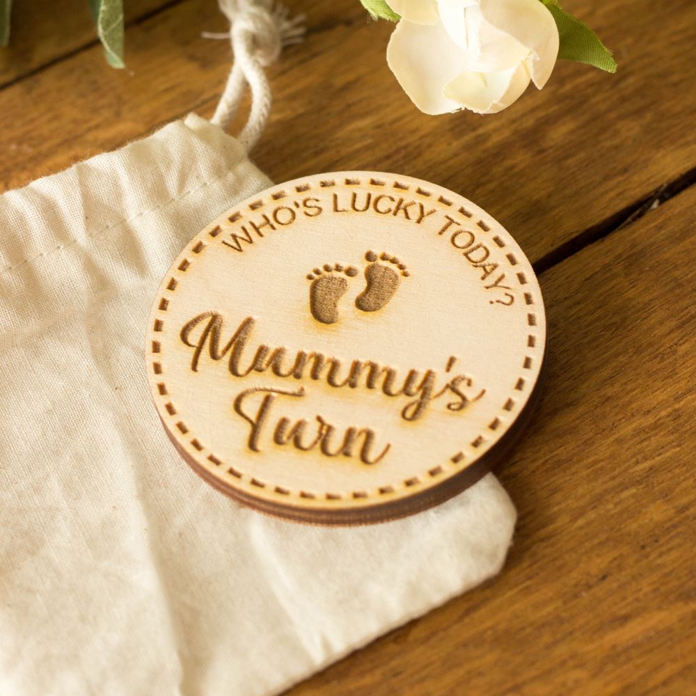mummy-daddy-decision-coin-wooden-baby-shower-gift|LLWWFCP|Luck and Luck| 3