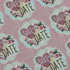 save-the-date-pink-floral-square-stickers-x-35-wedding-engagement|LLSTD001|Luck and Luck| 1