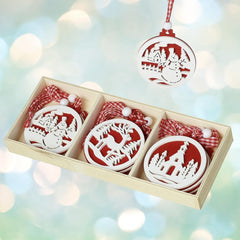 wooden-set-of-christmas-tree-hanging-decorations-red-and-white-x-9|PEA175|Luck and Luck| 1