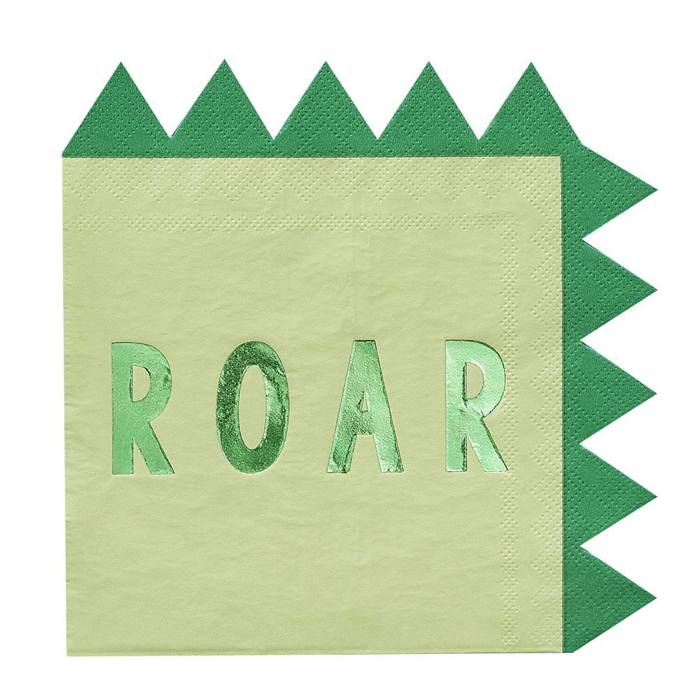 dinosaur-paper-party-napkins-foiled-x-16-partyware|RR315|Luck and Luck|2