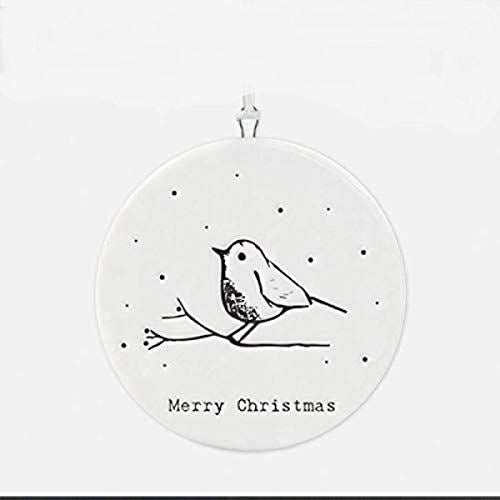 east-of-india-flat-porcelain-bauble-merry-christmas-robin-keepsake-gift|6538|Luck and Luck| 3