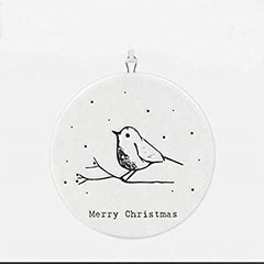 east-of-india-flat-porcelain-bauble-merry-christmas-robin-keepsake-gift|6538|Luck and Luck| 3