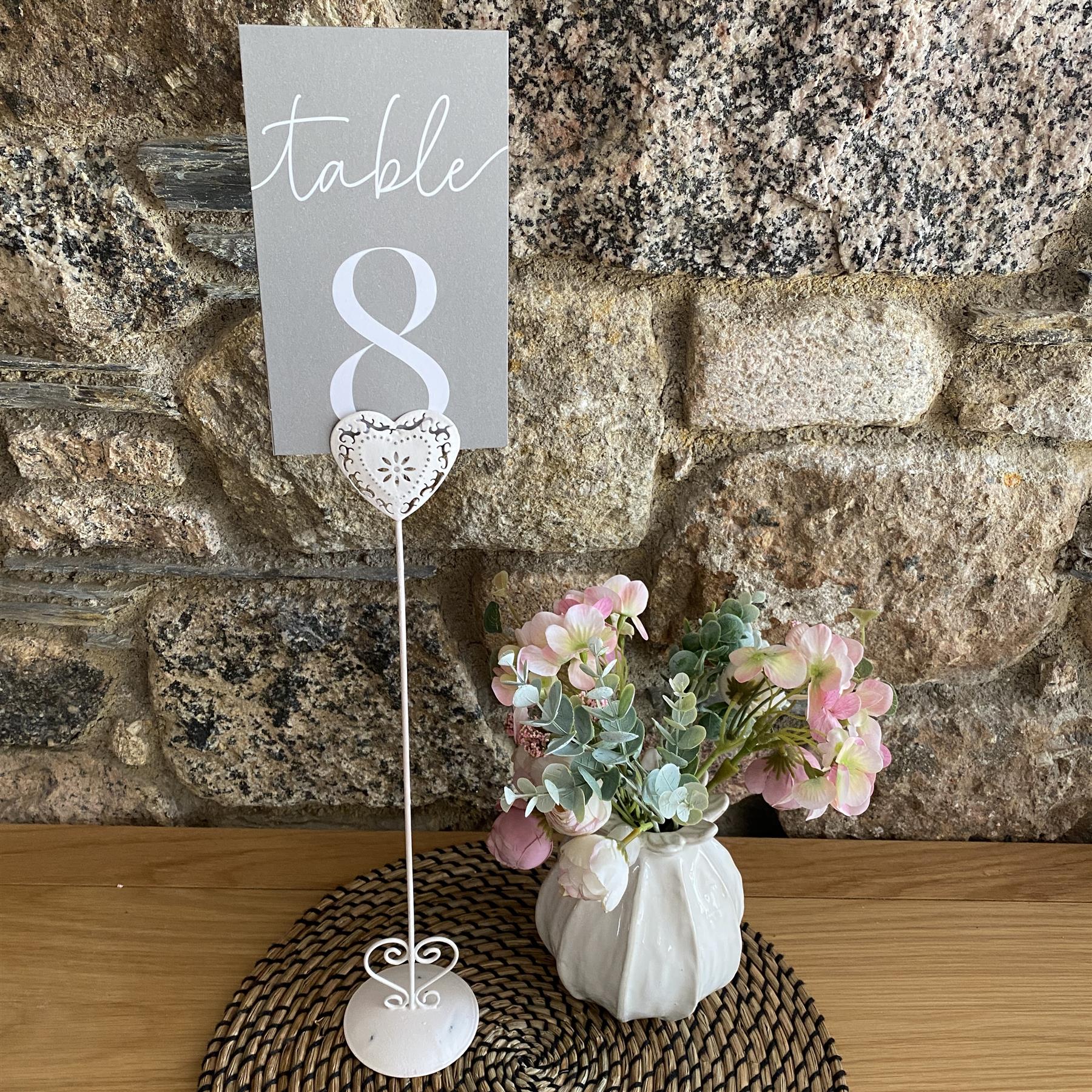 shabby-chic-vintage-style-heart-wedding-table-number-holder-tall|BCA058|Luck and Luck| 3