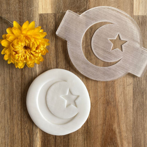 star-and-crescent-eid-cupcake-icing-cake-embosser-stamp|LLWWSTARCRESMBOSS|Luck and Luck| 1