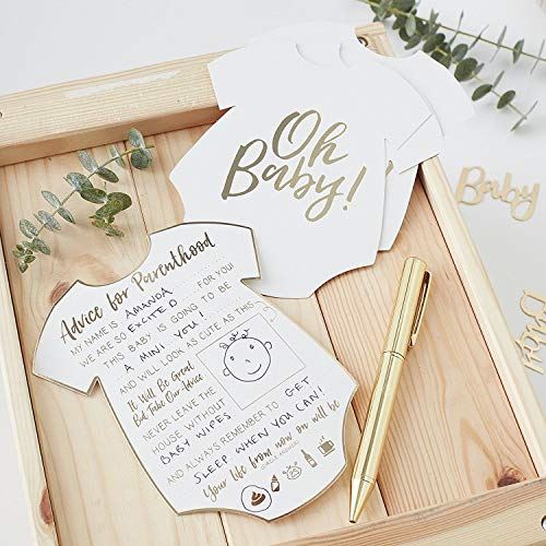 gold-foiled-advice-for-the-parents-cards-oh-baby-baby-shower-x-10|OB104|Luck and Luck| 1