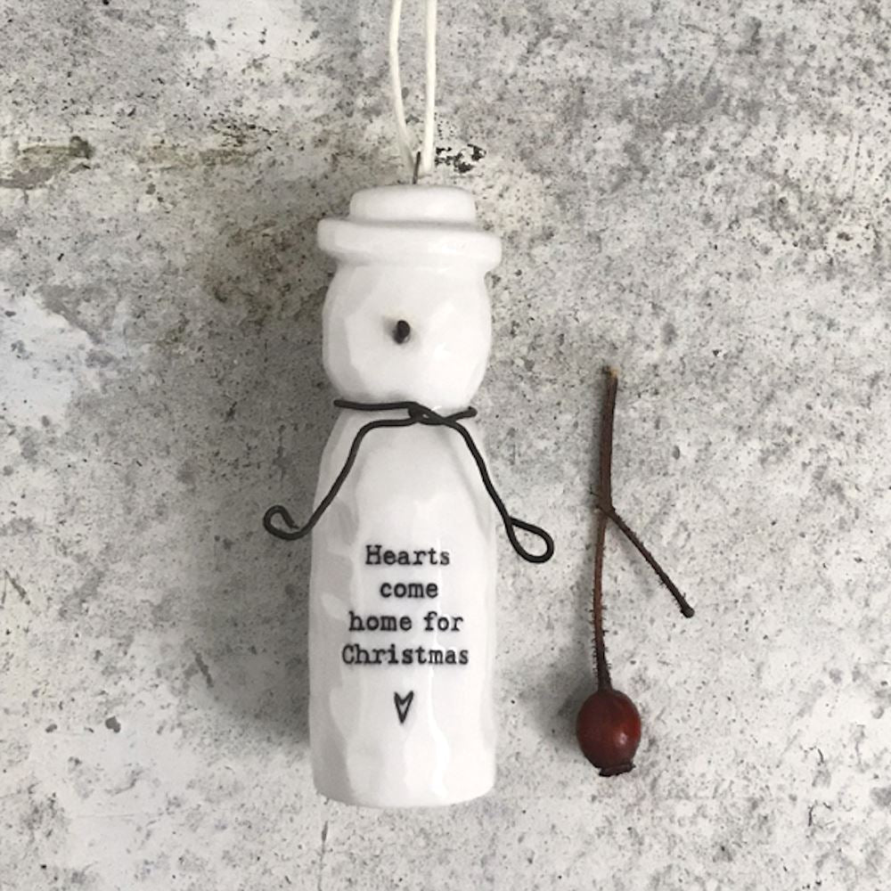 east-of-india-snowman-porcelain-hanger-christmas-keepsake|6517|Luck and Luck| 1