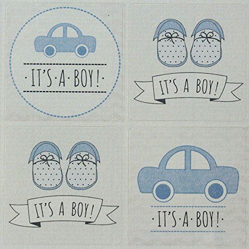 its-a-boy-stickers-single-sheet-35-stickers-baby-shower-new-baby|LLIAB001|Luck and Luck| 1