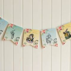 alice-in-wonderland-paper-party-bunting-3m| LLAIWBUNTING|Luck and Luck| 1