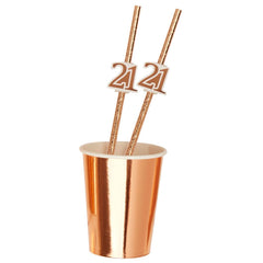rose-gold-21st-birthday-party-paper-straws-x-10|778357|Luck and Luck|2