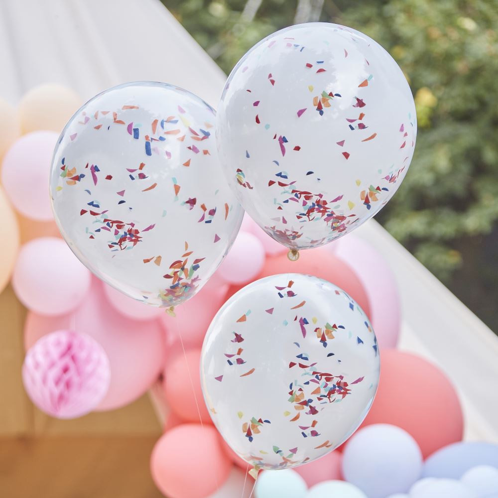 double-layered-white-and-rainbow-confetti-balloon-bundle-x-3|MIX-510|Luck and Luck| 1