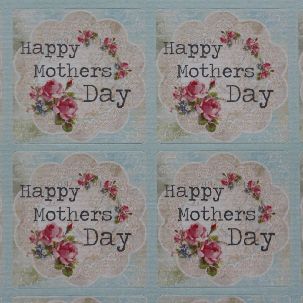 mothers-day-sticker-sheet-happy-mothers-day-35-stickers-vintage-floral|LLMOT001|Luck and Luck| 3