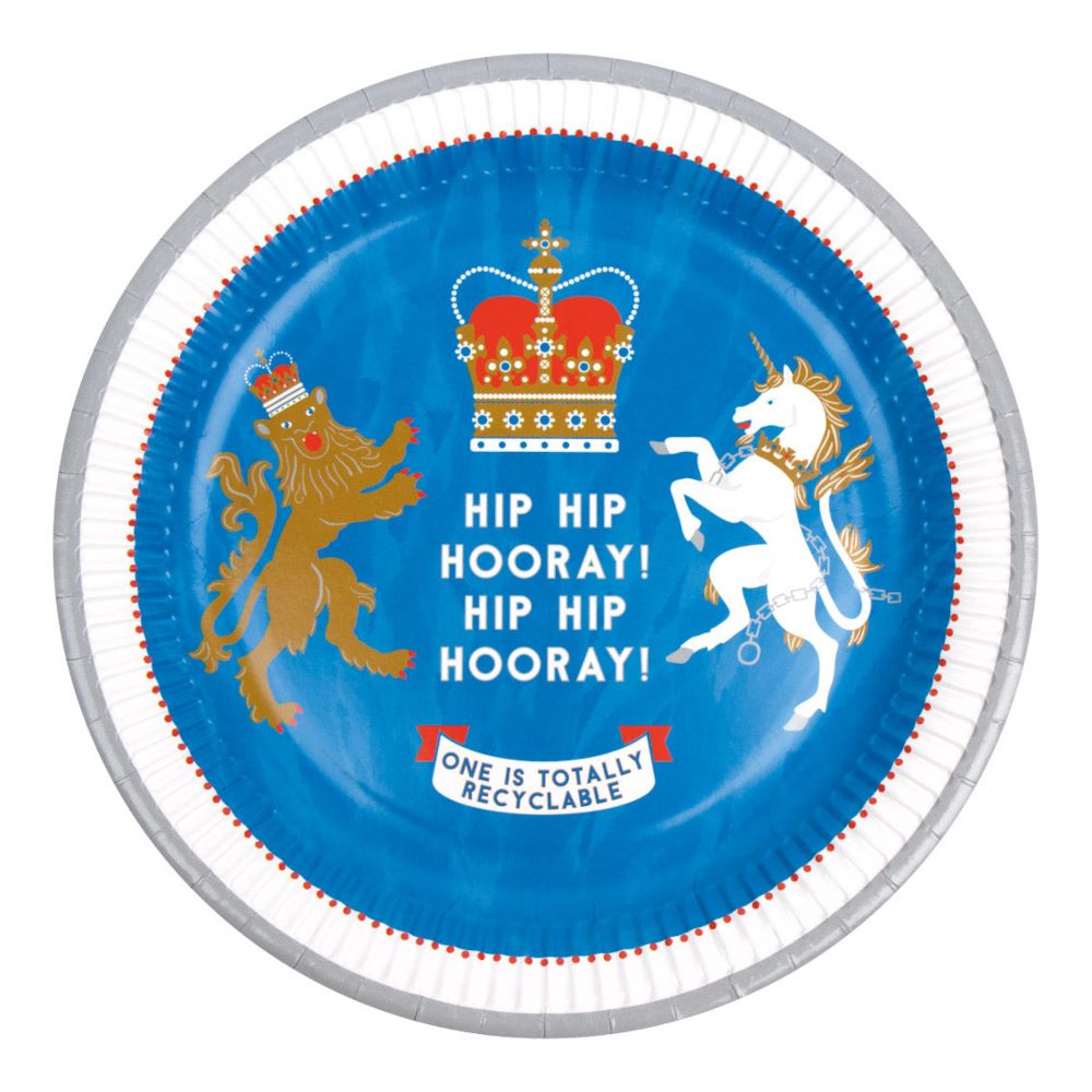 8-recyclable-british-royal-paper-plates-queens-jubilee-party-supplies|ROYAL-PLATE-HIP|Luck and Luck| 3