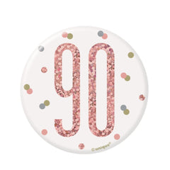 rose-gold-birthday-badge-age-90|84874|Luck and Luck| 1