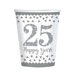 25-years-anniversary-paper-cups-x8|9902200|Luck and Luck| 1